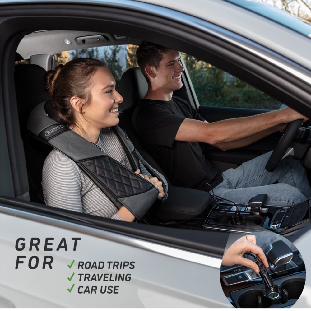 RESTECK Massager for Neck, Back, Shoulder’s with Heat Shiatsu with Travel Bag - Picture 6 of 14